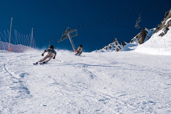 Skieur Sun Valley en action